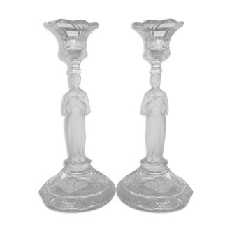 Pair of anthropomorphic candlesticks