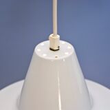 Set of 2 danish hanging lamps in white by Nordisk Solar, 1980s