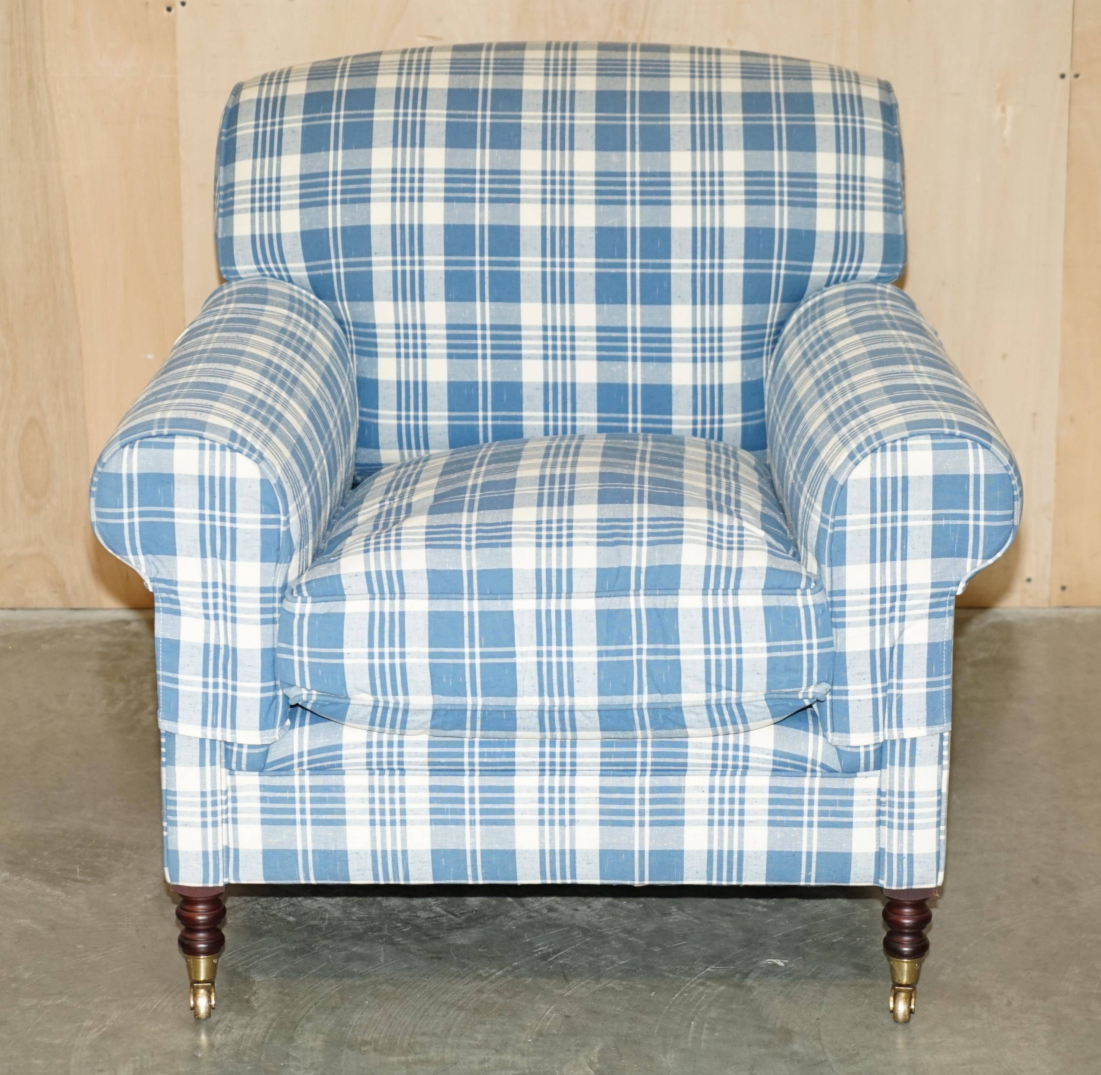 Signature Chelsea Armchair on Wheels with Twisted Armrests Large Model George Smith