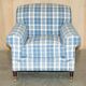 Signature Chelsea Armchair on Wheels with Twisted Armrests Large Model George Smith