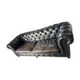 Coventry 3-seater Chesterfield sofa – Black leather