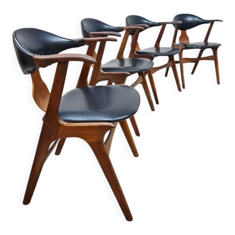 Midcentury 'Cowhorn' dining chairs