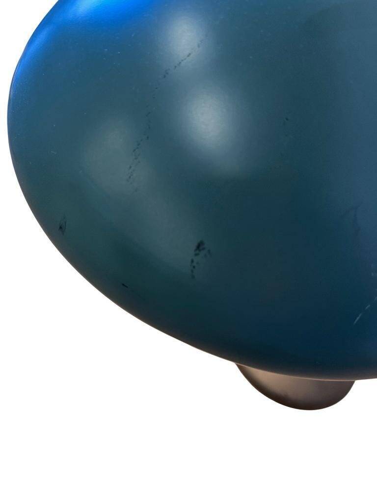 Vintage turquoise metal desk lamp / table lamp