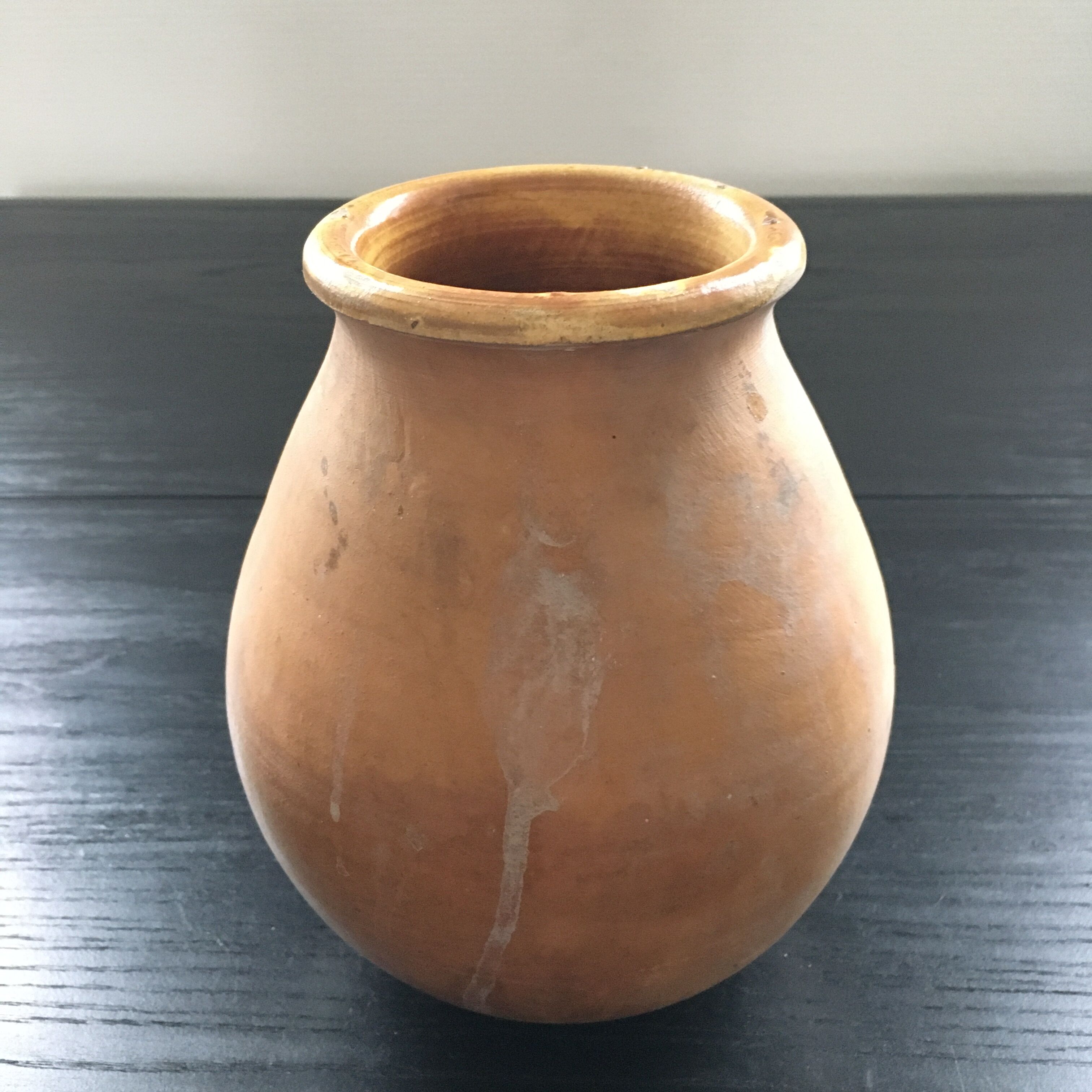 Patinated terracotta jar