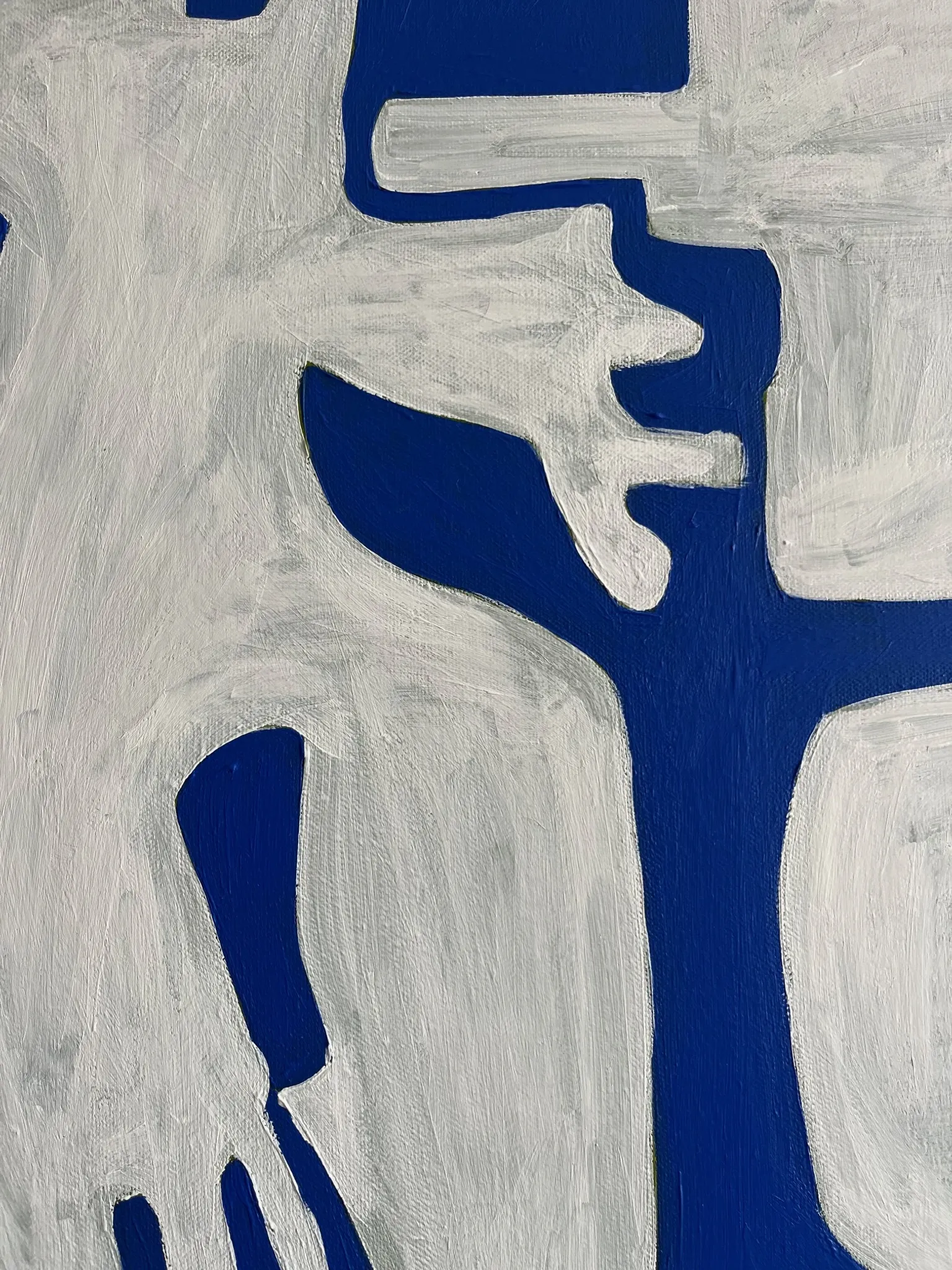 Peinture sur toile "Happy men" off-white