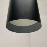 Minimalist cylindrical pendant light from the mid-century in metal by Eila & John Meiling for Louis Poulsen, set of 3.