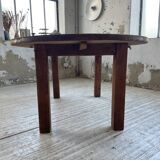 1950s round pine table with extensions