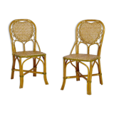 Paire de chaises en rotin, années 1920