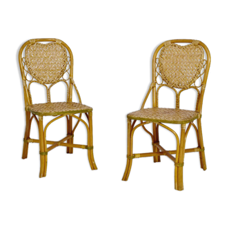 Set of 2 rattan chairs, 1920