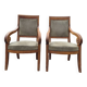 Pair of armchairs with Empire Restoration handles 1900s