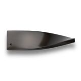 Tabouret de cuisine contemporain Organic Acier noir et cuir bleu marine