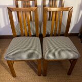 Set of 4 vintage wooden chairs