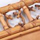 Bamboo with rattan french carved mirror rare beautiful, 1960