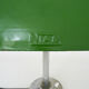 NIAM desk lamp with articulated head, dark green color and chrome. Art Deco