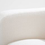 Italian Brutalist sofa in walnut and chenille velvet circa 1960