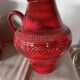 Red Ilk Keramik Vase by J. L Knodgwn