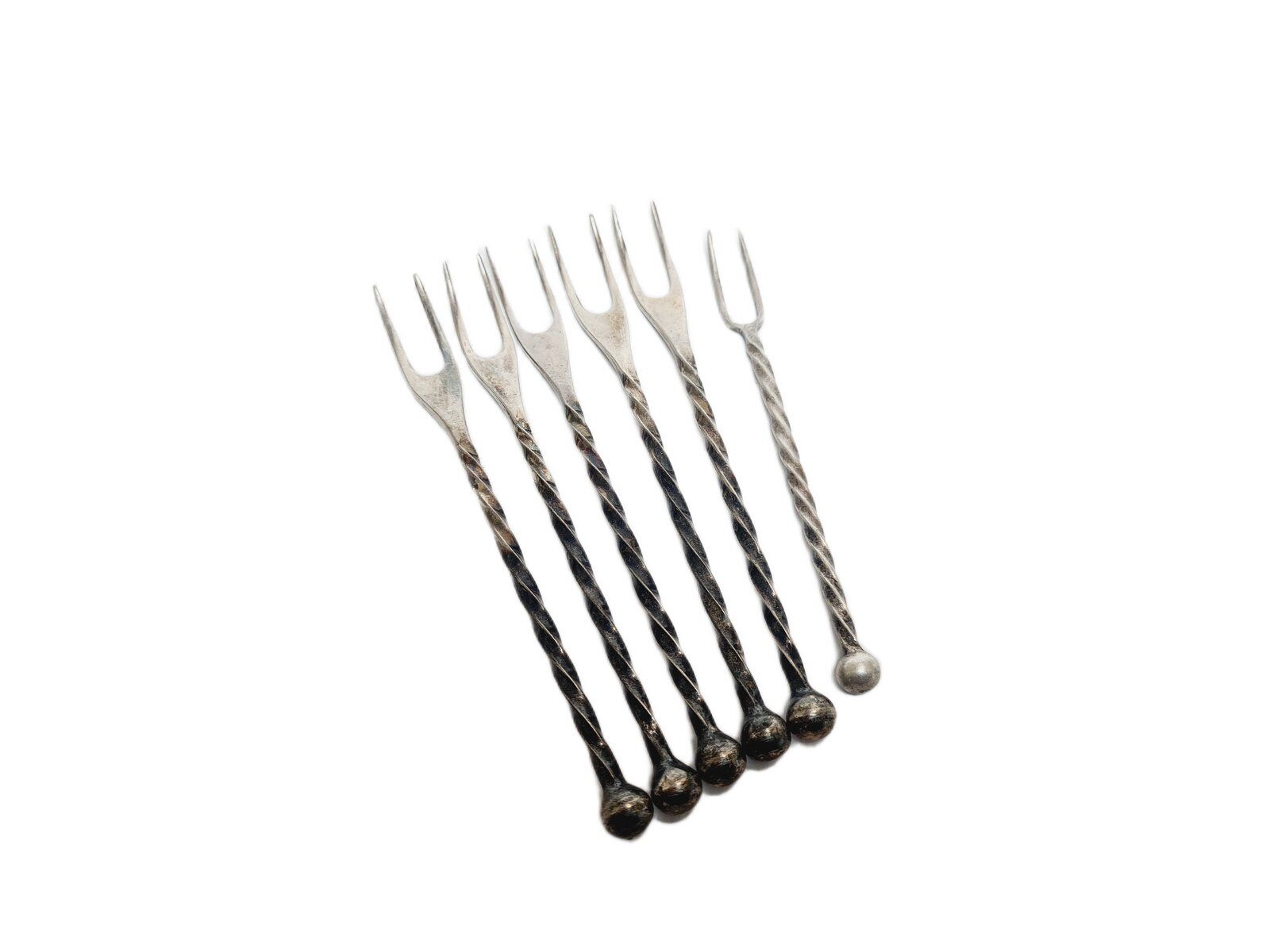 6 fourchettes à hareng postmodernes de WMF, Allemagne, années 1950
