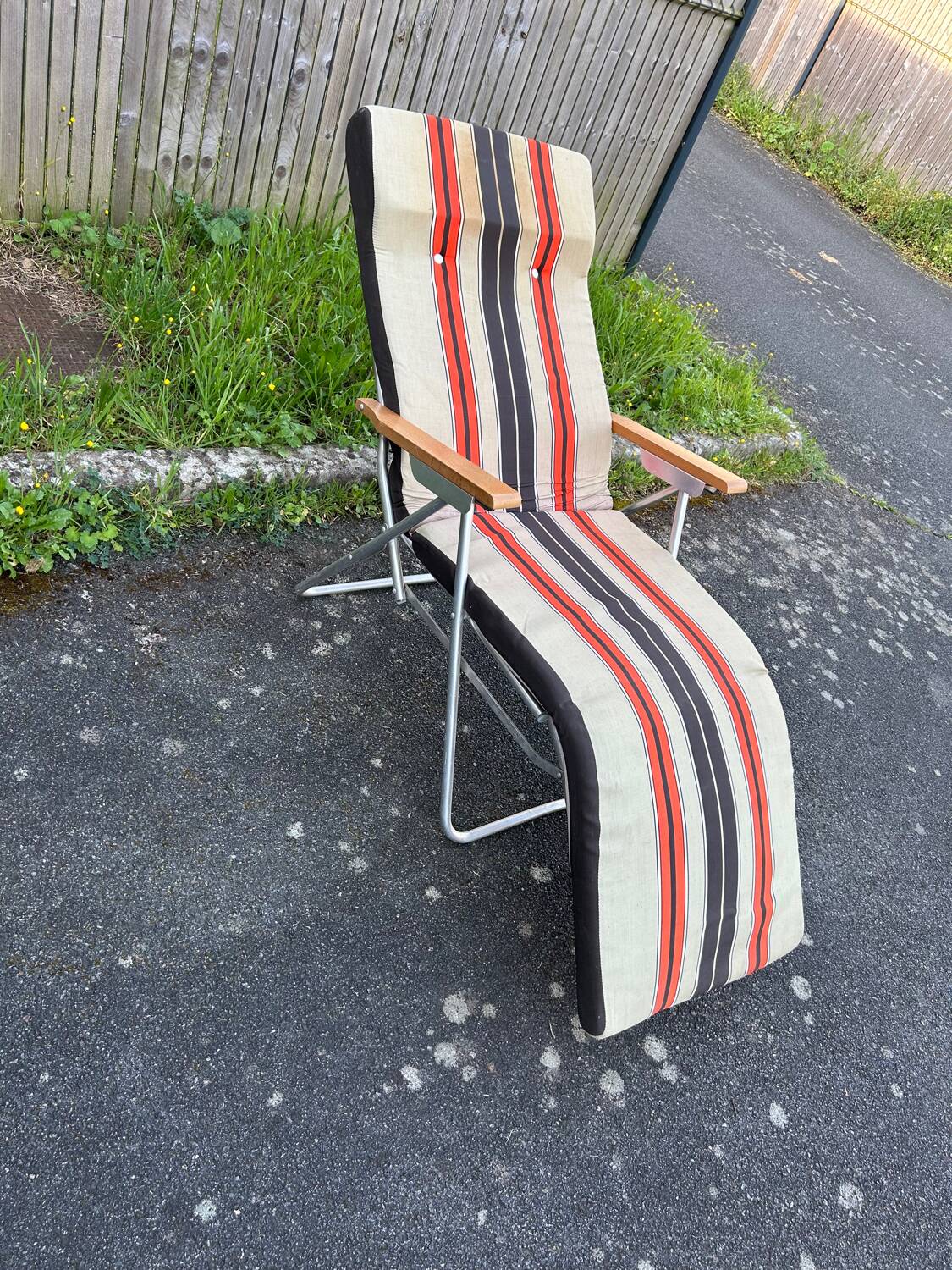 Fauteuil, transat de jardin vintage