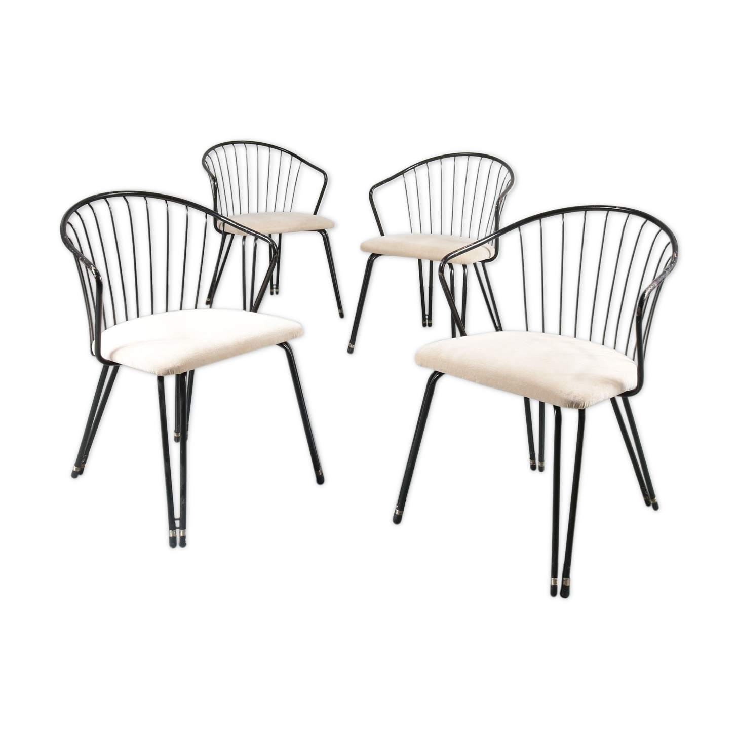 1950s Set of elegant dining chairs