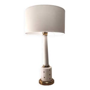 Lampe colonne en opaline