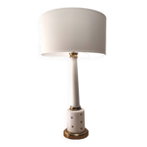 White opaline column lamp from the 1950s