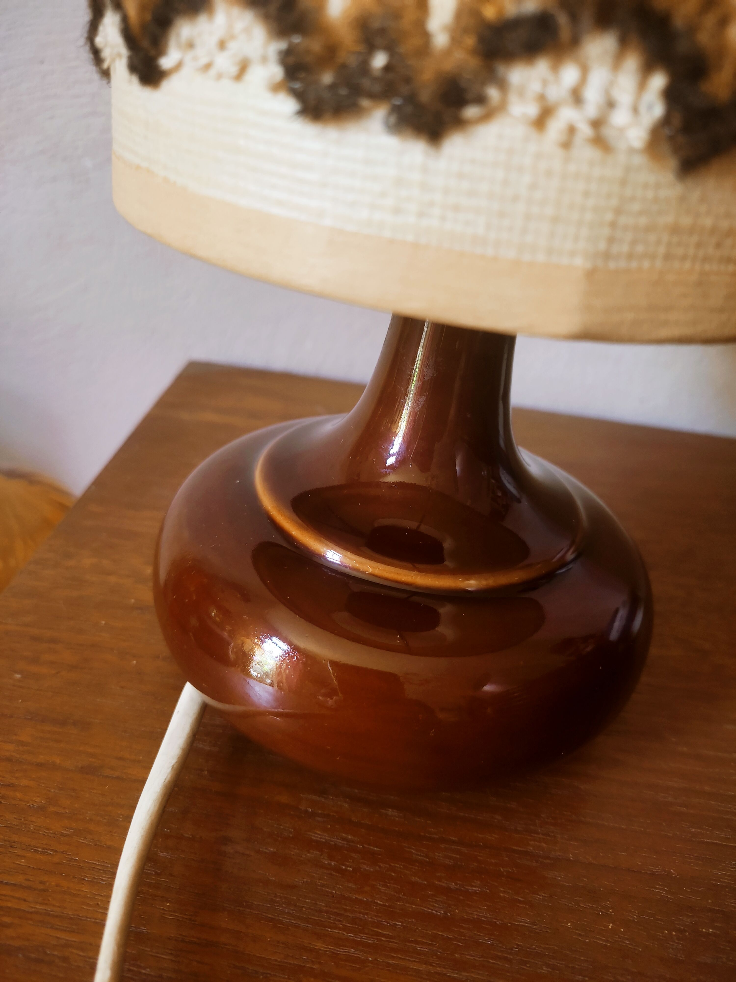 70's ceramic bedside lamp