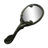 Hand-facing mirror bronze art nouveau style 1920