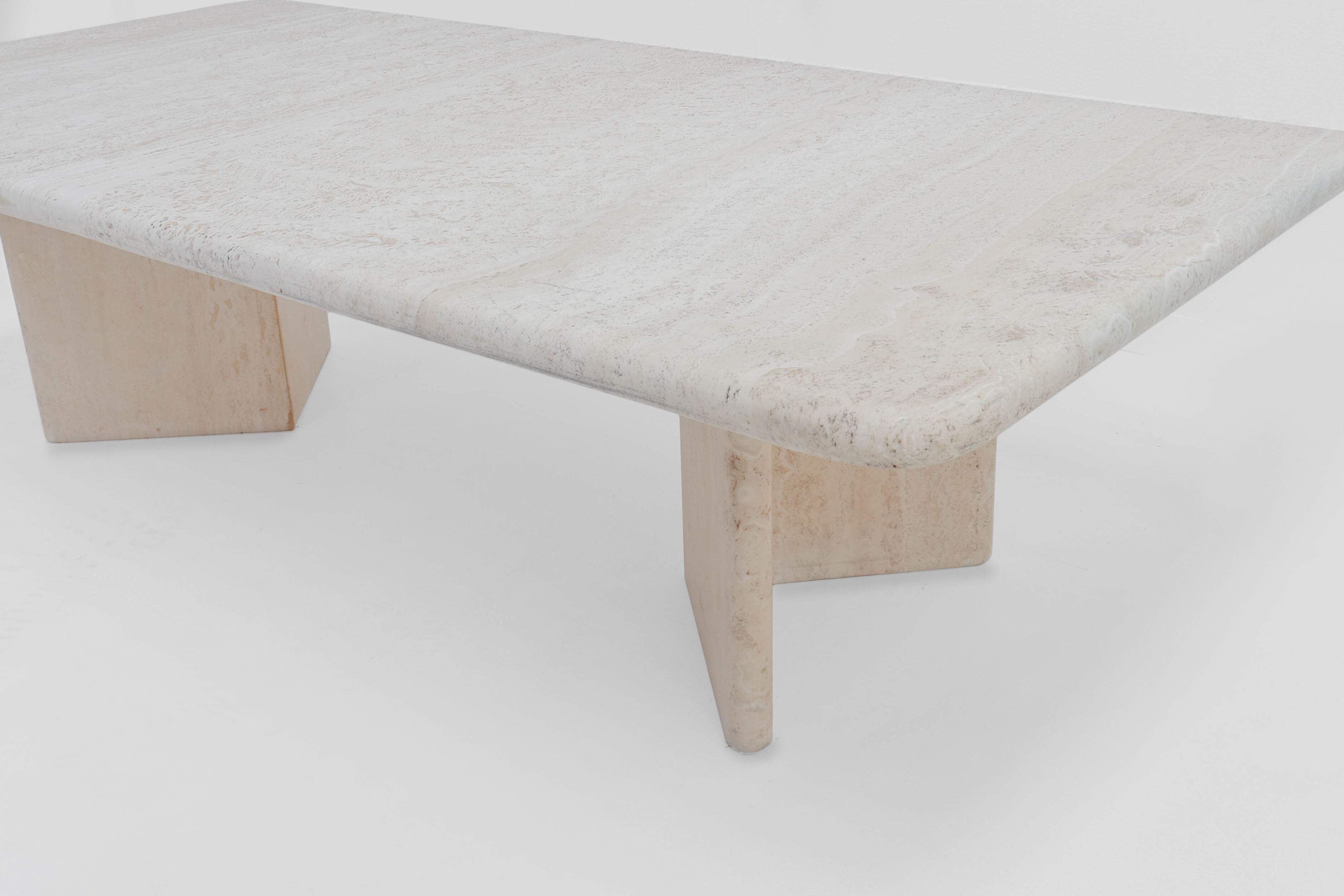 Vintage italian travertine coffee table