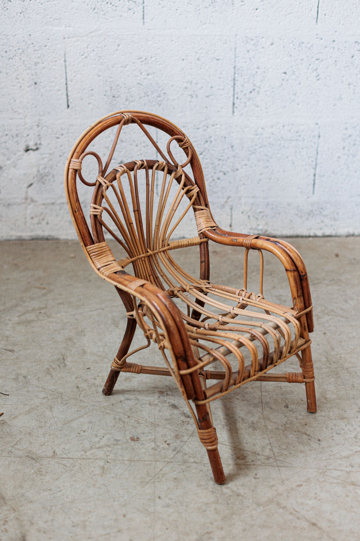 Children's rattan chair