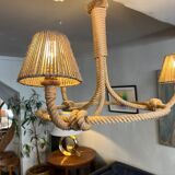 Berthes Glasser 1970 rope chandelier