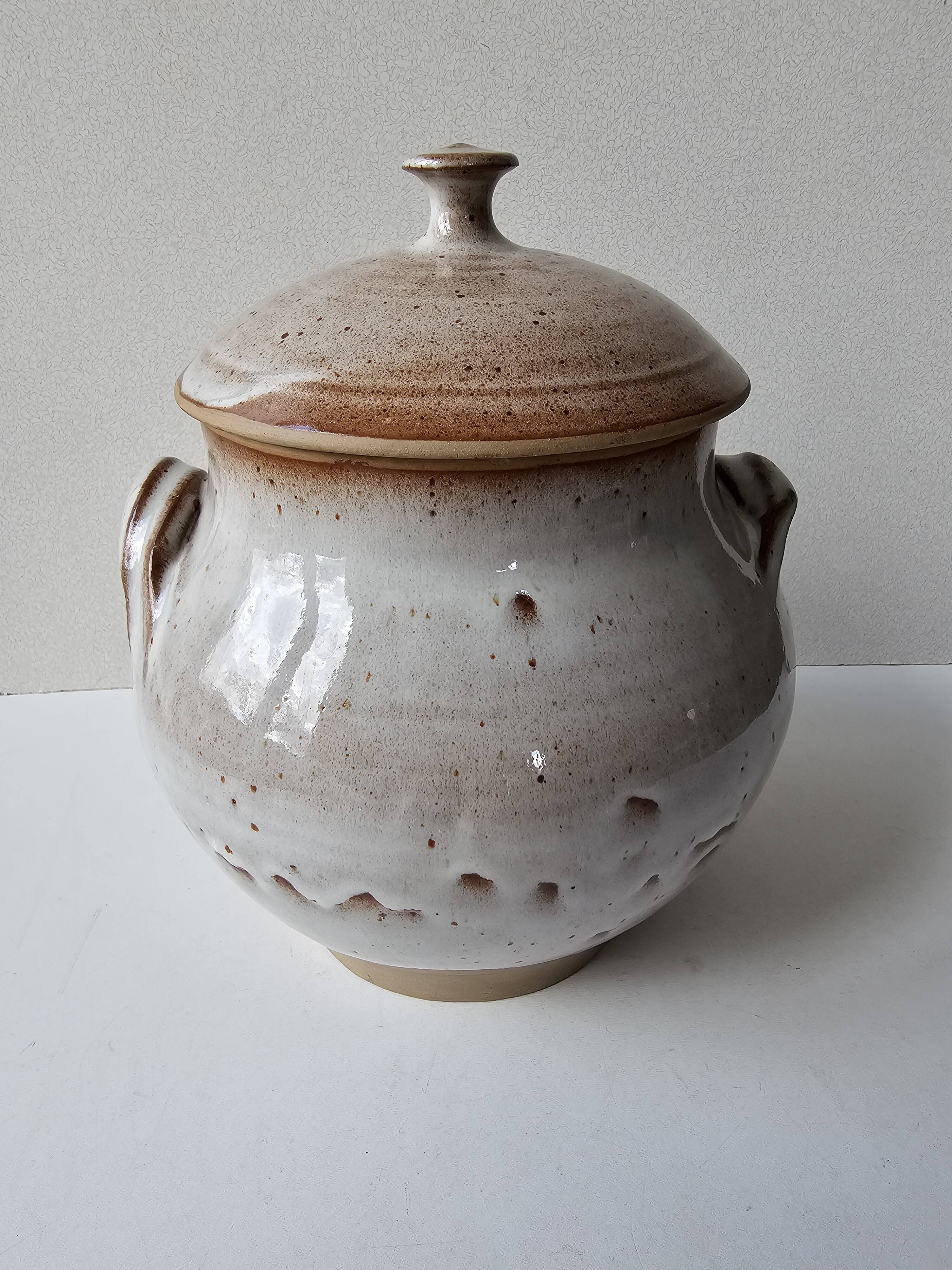 Soupière en grès céramique Signée Roger Jacques (Puisaye)