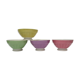 Four bowls Digoin Sarreguemines