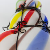 Series of polychrome glass "barley sugar" lanterns, 1950s