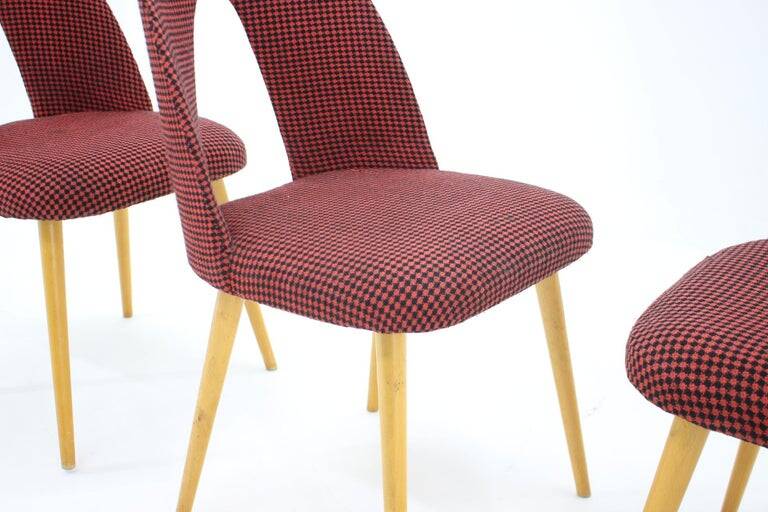 1960s Antonin Suman set of four dining chairs, Czechoslovakia