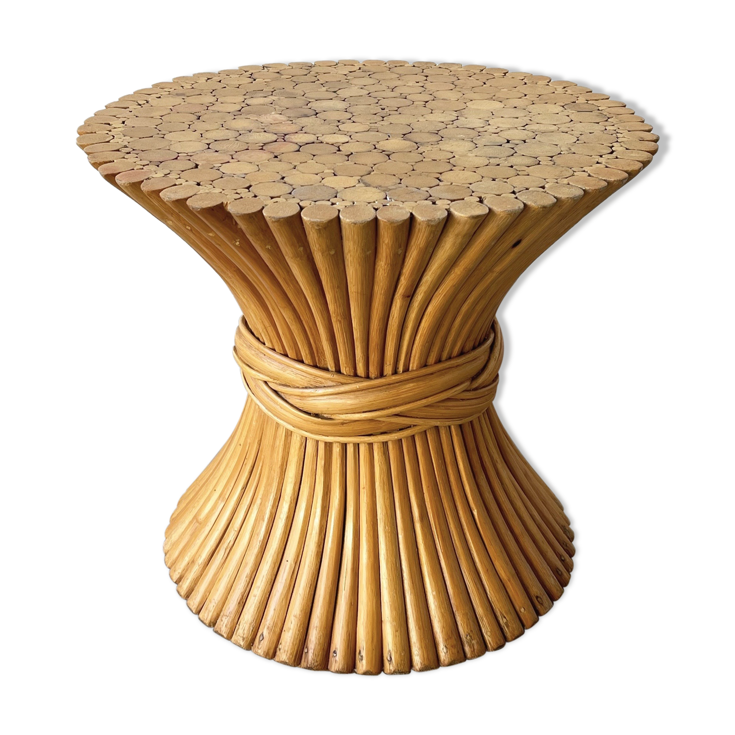 Mc Guire bamboo side table