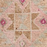 3x12 Pink & Cream Turkish Runner Rug, 80x364Cm