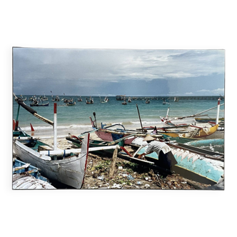 Old photograph fishermen 50x76cm