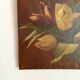 Peinture bouquet de fleurs sur bois 40 X 20