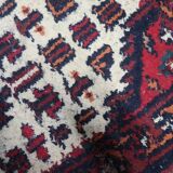 Handmade vintage Persian Hamadan rug 61cm x 123cm 1970s