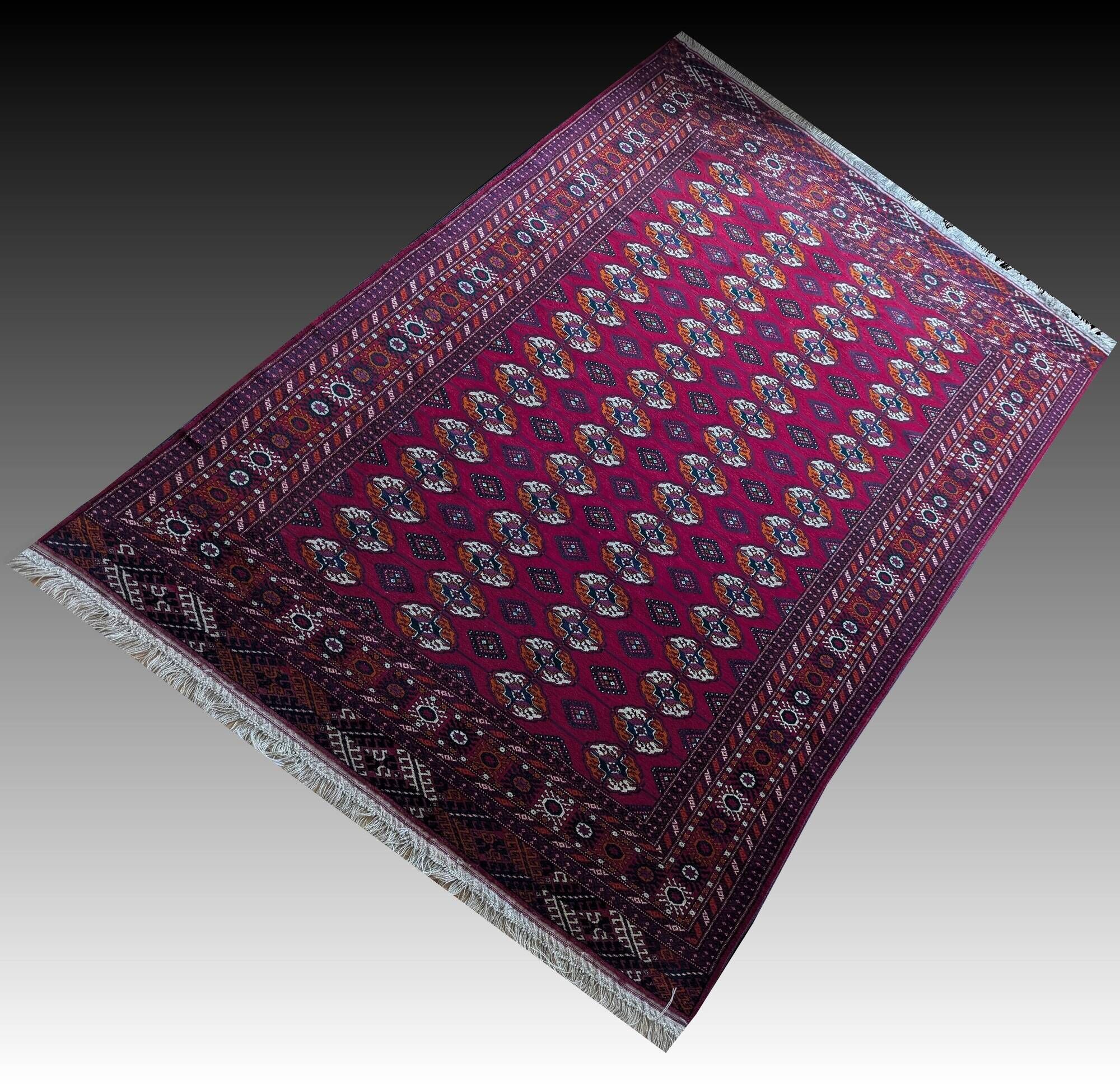 Turkmen Bukhara Oriental Rug: 2.70 X 1.65 Meters