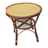 Vintage rattan side table