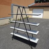 Vintage 80s design compass pyramid bookcase shelf