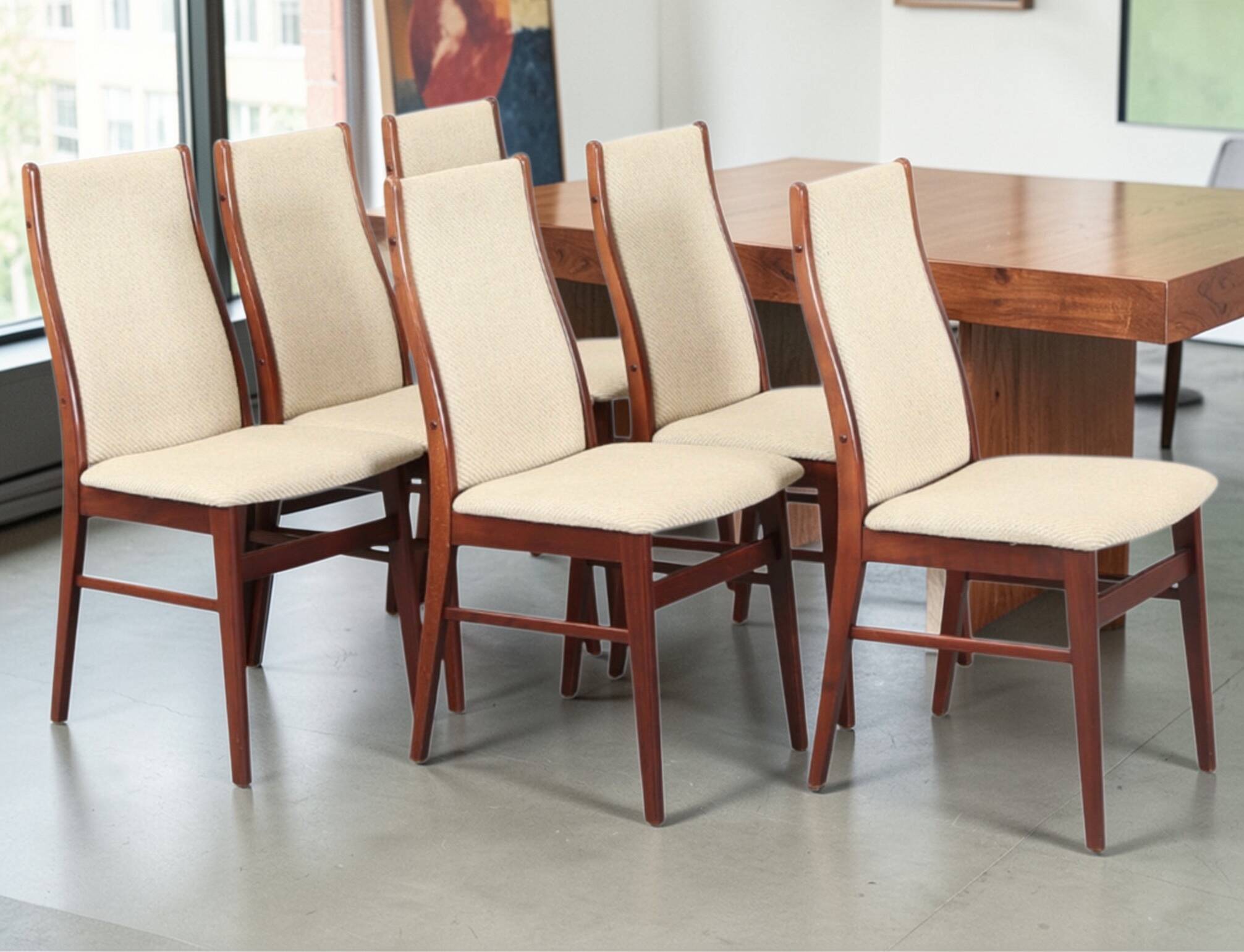 6 Scandinavian design chairs from the 1960s/70s by Johannes Andersen.