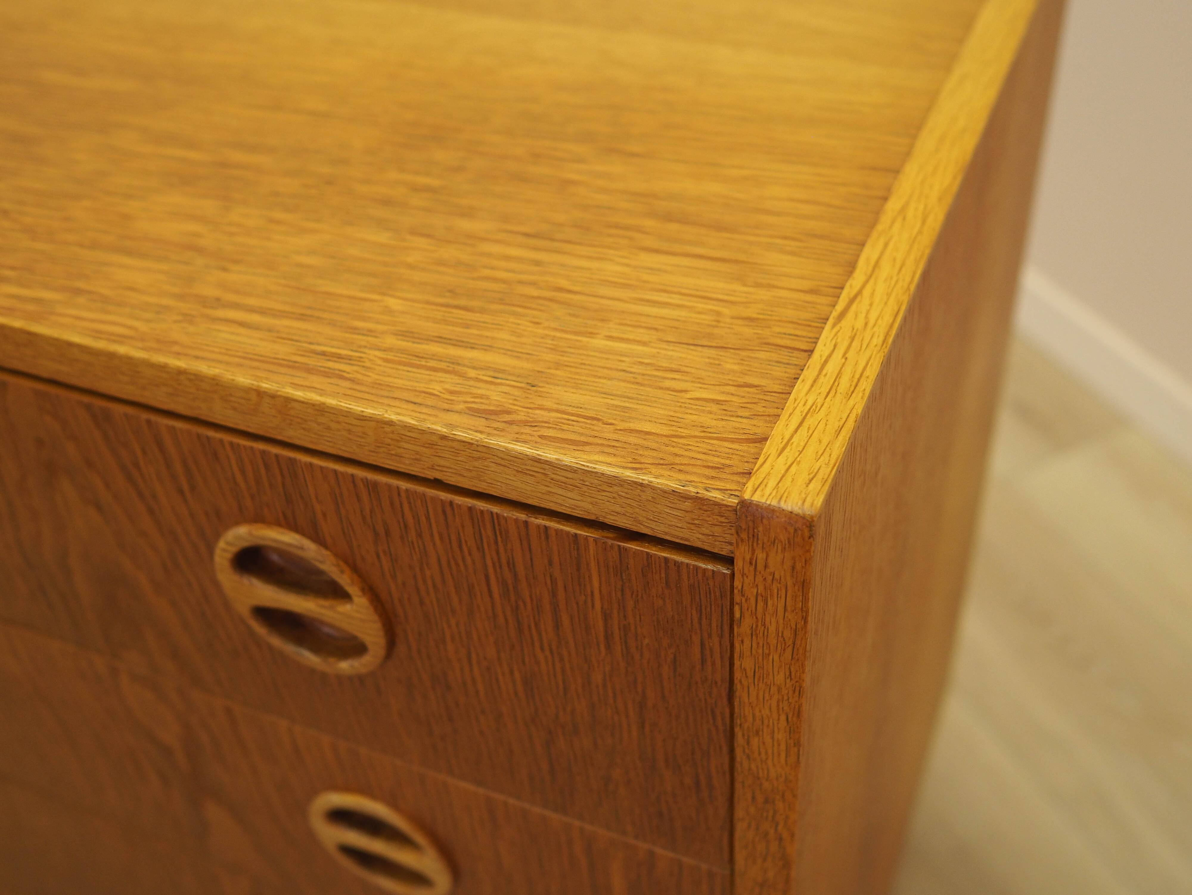Ash chest of drawers 1970s with distinctive handles, Denmark