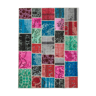 Tapis patchwork multicolore vintage 179 cm x 243 cm fait à la main anatolian vintage