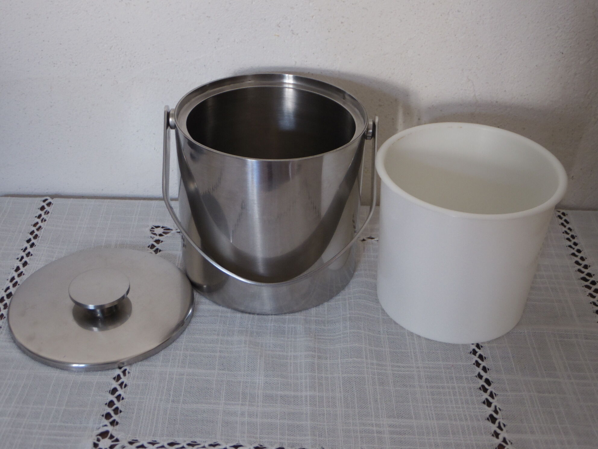 Ice bucket stainless steel vintage