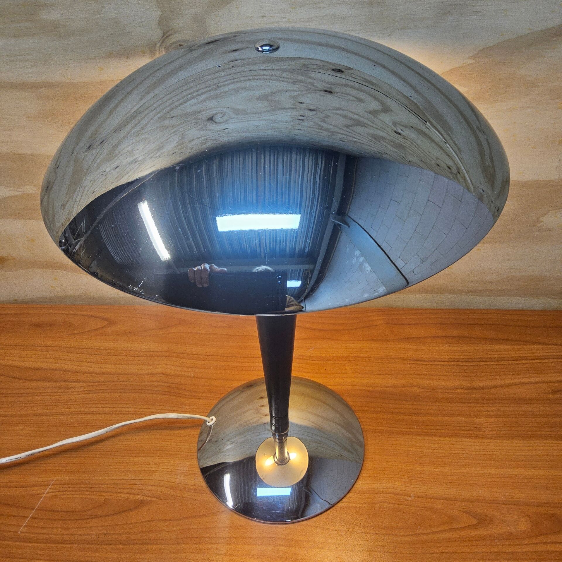 Vintage Ikea Mushroom Dakapo Bauhaus / Art Deco chrome lamp