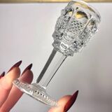 Cabaret set Baccarat 8 glasses and silver plated tray