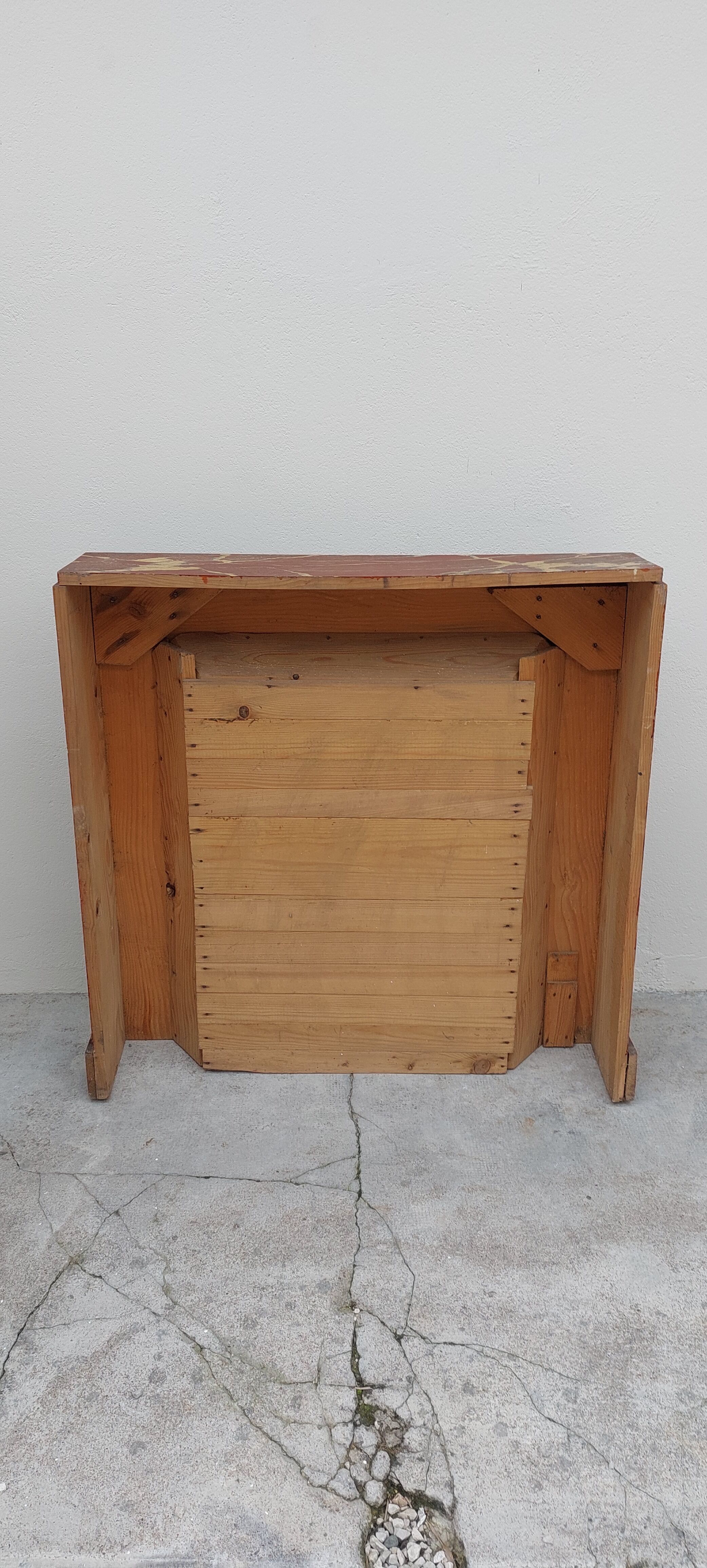 Wooden fireplace imitation marble 1900