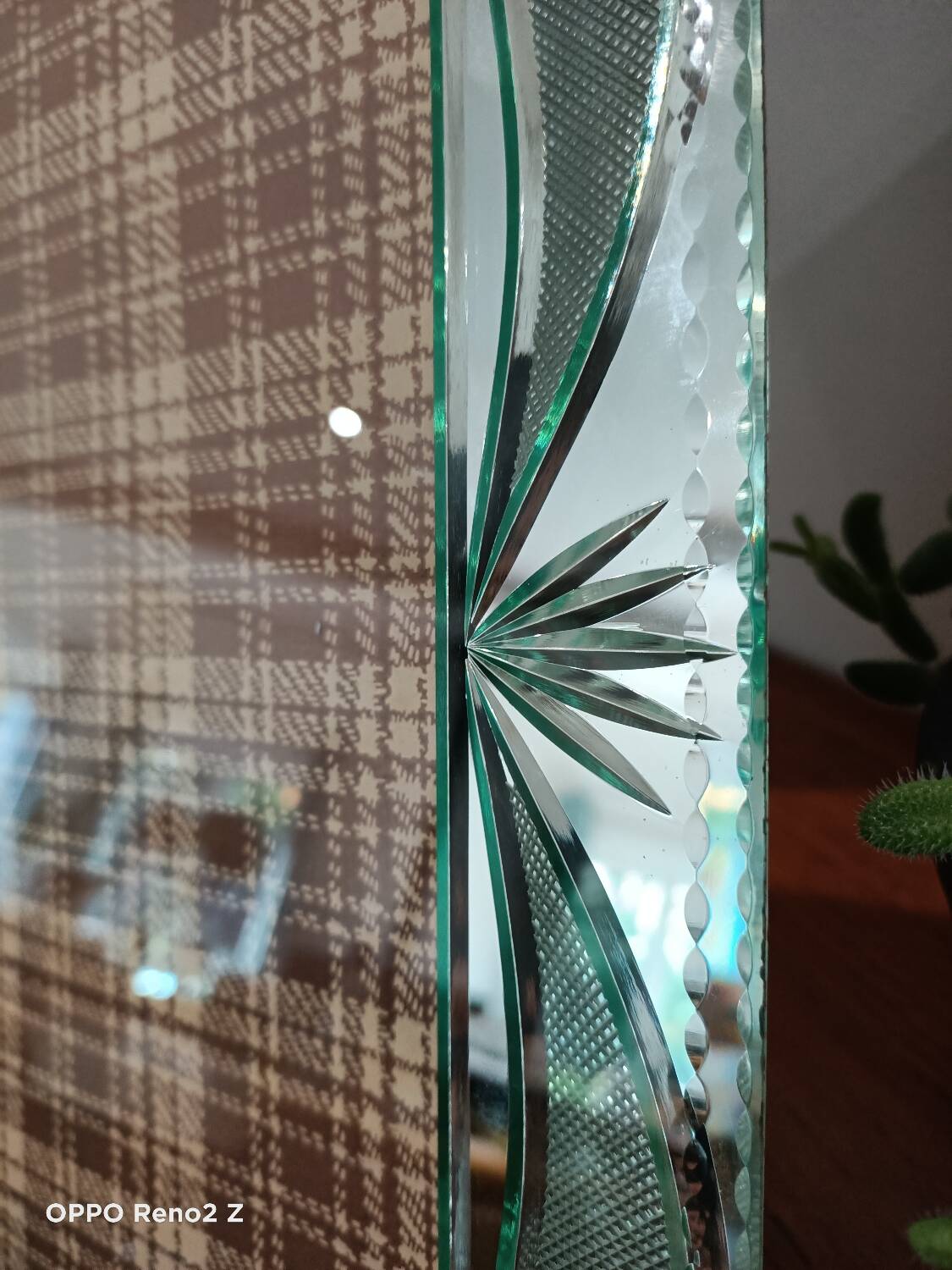 Large chiseled mirror photo frame